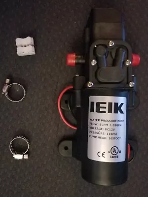 Buy IEIK - 12 Volt Diaphragm Pump 5LPM 1.35 GPM 116PSI Self Priming Sprayer Pump • 28$