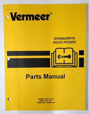 Buy Vermeer RP6084/78 Rock Picker   Parts Manual (2002) • 22.95$