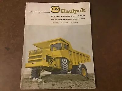 Buy LeTourneau-Westinghouse HAULPAK Dump Truck Advertising Brochure Catalog • 6$