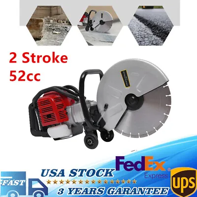 Buy 2Stroke 52cc Gas Power Cement Masonry Concrete Cut Off Saw Cutting Tool+Blade US • 264.10$