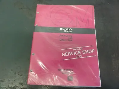 Buy John Deere 350 Offset Disk Operator's Manual   OM-A27671 Issue K5 • 8$