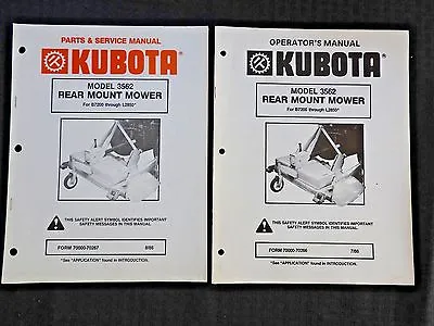 Buy Kubota L2550 L2850 B7200 B9200 Tractor 3562 Mower Deck Service Parts Oper Manual • 27.85$
