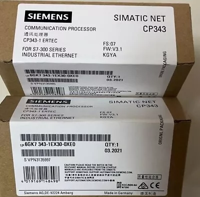 Buy 1PC New Sealed SIEMENS 6GK7 343-1EX30-0XE0 6GK7343-1EX30-0XE0 W/ 1 YEAR WARRANTY • 480.63$