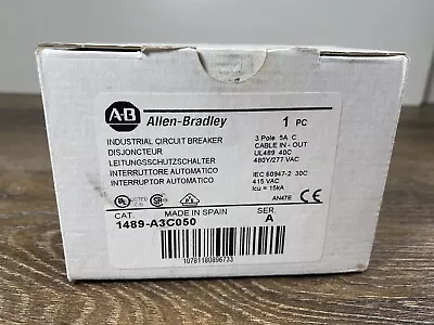 Buy New Allen Bradley 1489-A3C050 Ser. A Miniature Circuit Breaker 3 Pole 5A 277VAC • 47.50$