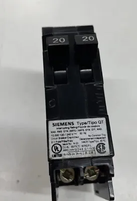 Buy Q2020NC Siemens 20 Amp Tandem Breaker Twin • 21.99$