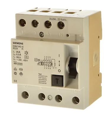 Buy Siemens 5SM1642-6BA Fi Switch 25A 0.3A 55 Mm Deep / Without Original Packaging  • 162.50$