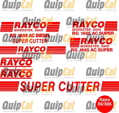 Buy Rayco RG1665 Super Cutter Decal Set. Decals For All Brands Of Stump Grinders. • 80$