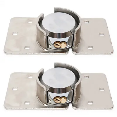 Buy 2x Steel Garage Lock Heavy Duty Van Shed Door Security Padlock Hasp Lock Set New • 30.07$