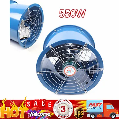 Buy 16  Axial Fan Cylinder Pipe Spray Booth Paint Fumes Exhaust Fan  • 135$