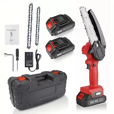Buy Portable Cordless Mini Chainsaw Set: 6  Electric Handheld Chainsaw With 2*1.5AH • 53.26$