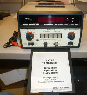 Buy Sencore Z Meter II Capacitor- Inductor Analyzer Model LC75 - TESTED / WORKING • 429.99$