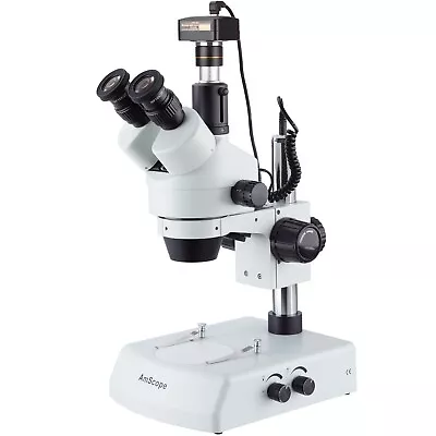 Buy AmScope 3.5X-90X LED Trinocular Zoom Stereo Microscope + 9MP Digital Camera • 923.99$