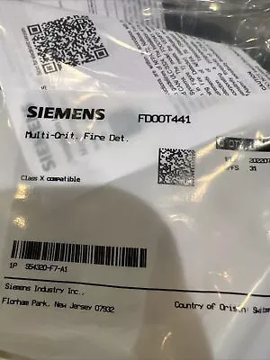 Buy Siemens FDOOT441 Intelligent Smoke Detector Brand New Free Shipping • 100$