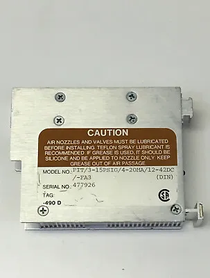 Buy Moore Industries Pressure 3-15PSIG/4-20MA/12-42DC-FA3  Current Transmitter PIT • 45$