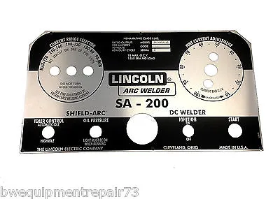 Buy Lincoln Welder SA-200 BLACK FACE WELDER NAMEPLATE L5171 • 83.99$