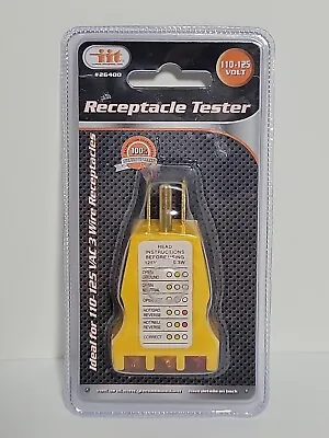 Buy Receptacle Tester Tool Ideal For 110-125 VAC 3 Wire Receptacles New Sealed  • 12.99$