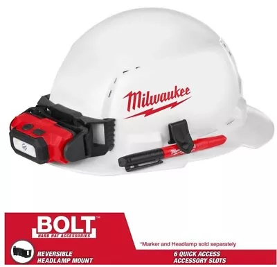 Buy 5x Milwaukee Tool 48-73-1200 Full Brim Vented Hard Hat W/Bolt Accessories Type 1 • 80$