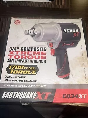 Buy Earthquake XT 3/4  Composite Xtreme Torque Air Impact Wrench EQ34XT *OPEN BOX* • 139.99$