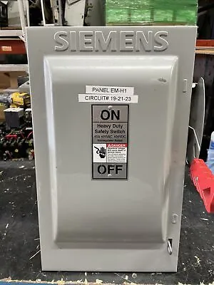 Buy Siemens HNF362 Heavy Duty Safety Disconnect Switch Non-Fused 600V 60A 3 Pole • 113.99$