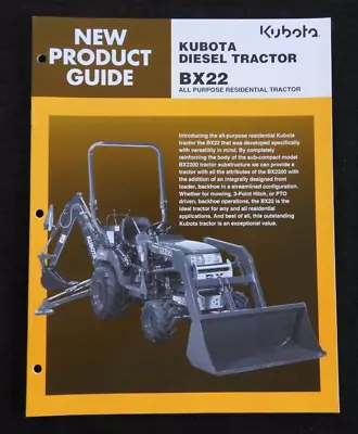 Buy Genuine Kubota Bx22 Tractor Backhoe  New Product  Catalog Brochure Guide 2002-03 • 22.95$