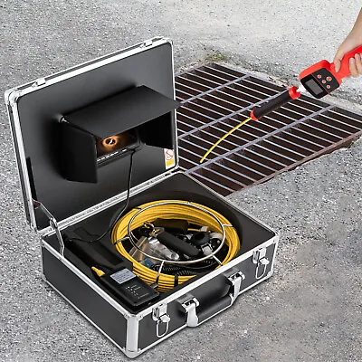 Buy 512HZ 7  LCD Pipe Inspection Camera Sewer Camera With Locator With 165FT Cable • 617.49$
