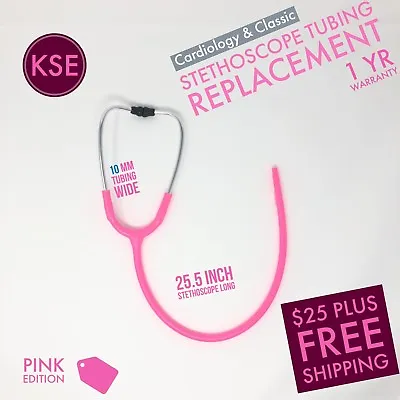 Buy Pink Stethoscope Replacement Tubing 10mm By Kongs Enterprise • 25$