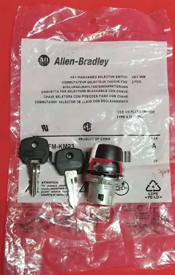 Buy Allen Bradley Key Maintained Selector Switch Ser A Type 4 & 13 Ip66 800fm-km23 • 50$