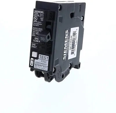 Buy Siemens QF130AN 30 Amp 1-Pole GFCI Plug-On Neutral Circuit Breaker  Free Ship • 46$