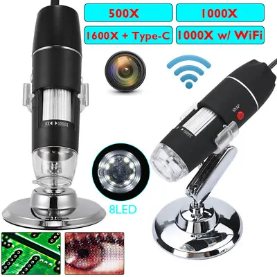 Buy 1600X USB Digital Microscope Handheld Zoom Biological Endoscope Camera Pocket • 22.49$