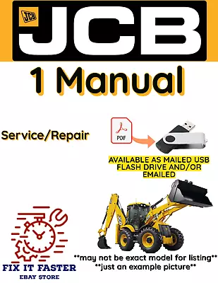 Buy Jcb Cx Mini 4x4 Backhoe Loader Service Repair Shop Manual Pdf Usb • 50$