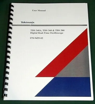 Buy Tektronix TDS 340A, 360, 380 User Manual: Comb Bound & Protective Covers • 27.25$