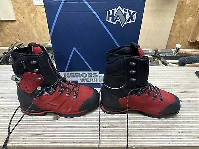 Buy Haix Protector Ultra Signal Red Medium - 9 1:2 M Forestry Chainsaw Boots • 0.99$