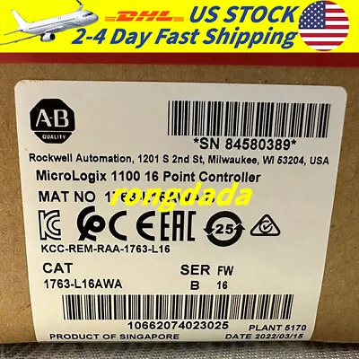 Buy New Sealed Allen-Bradley 1763-L16AWA /B MicroLogix 1100 16 Point Controller • 1,099$