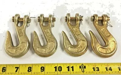 Buy 4) 5/16  Clevis Grab Hooks Tow Chain Hook Flatbed Truck Trailer Tie Down GR70 • 29.99$