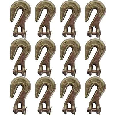 Buy (12) 5/16  Clevis Grab Hooks Tow Chain Hook Flatbed Truck Trailer Tie Down • 46.89$