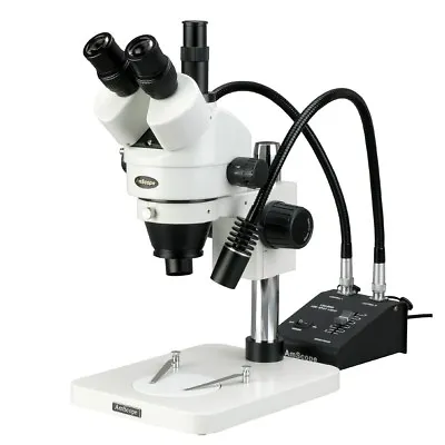 Buy AmScope 3.5X-45X Trinocular Dissecting Zoom Stereo Microscope With Gooseneck LED • 495.99$