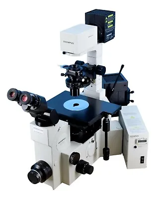 Buy Olympus IX70 Inverted Phase Contrast DIC Fluorescence Microscope • 14,750$