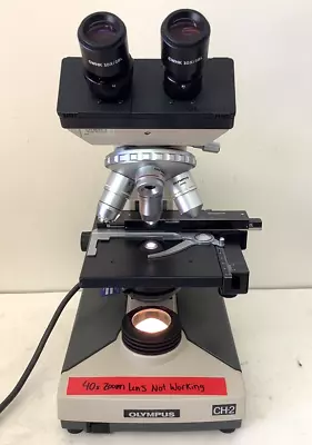 Buy Olympus CH-2 CHT Binocular Microscope W/ 4x, 10x, 40x, 100x Objectives #4 • 279.99$