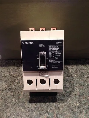 Buy New Siemens Ngb3b125 3 Pole 600 Volt 125 Amp Bolt On • 425$