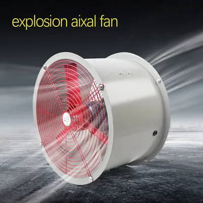 Buy 16  Axial Fan Cylinder Pipe Spray Booth Paint Fumes Blower Movable Fan 110V 370W • 189.53$