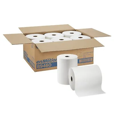 Buy Georgia Pacific EnMotion 89460 Paper Towel Roll 10  X 800' White 1 Ply 6 Ct • 77.29$