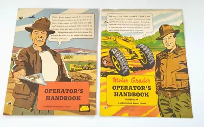 Buy Two Caterpillar Operator's Handbook Bulldozers, Motor Grader & More 1950s Comic • 65$