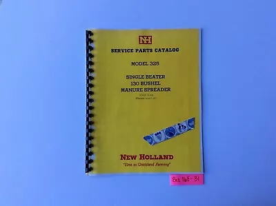 Buy New Holland 325 Single Beater 130 Bushel Manure Spreader Service Parts Catalog • 10$