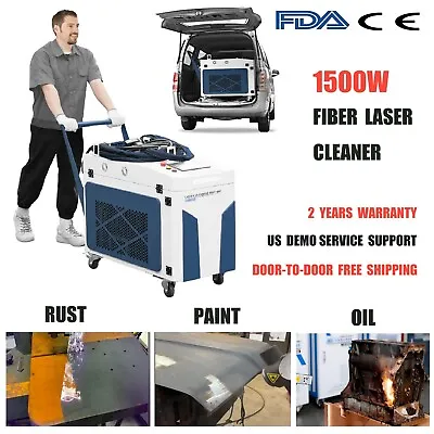 Buy US 1500W Fiber Laser Cleaning Machine Metal Paint Coat Rust Removal Laser Clean • 12,299$