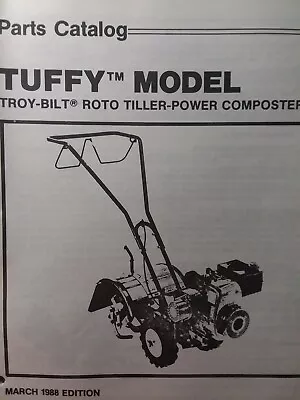 Buy Troy-Bilt Garden Way Walk-Behind TUFFY Tiller Cultivator Parts Catal (2 Manual S • 57.79$