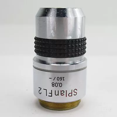 Buy Olympus Splan Fl 2/0.08 160/- Microscope Objective Lens 2x- Chips On Glass • 37.95$