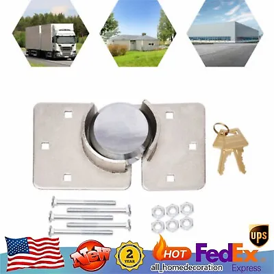 Buy New 2x Steel Garage Lock Heavy Duty Van Shed Door Security Padlock Hasp Lock Set • 33.01$