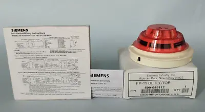 Buy Siemens Fp-11 Intelligent Fire Print  Detector Fp11 With Base Db-11/11e • 105.18$