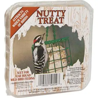 Buy C&S 11 Oz. Nutty Treat Wild Bird Suet 100214303 Pack Of 12 C&S C & S Products • 22.21$