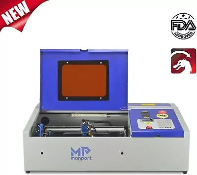Buy Monport 40W Pro CO2 Laser Engraver Cutting Engraving Machine Air Assist 12  X 8  • 520$